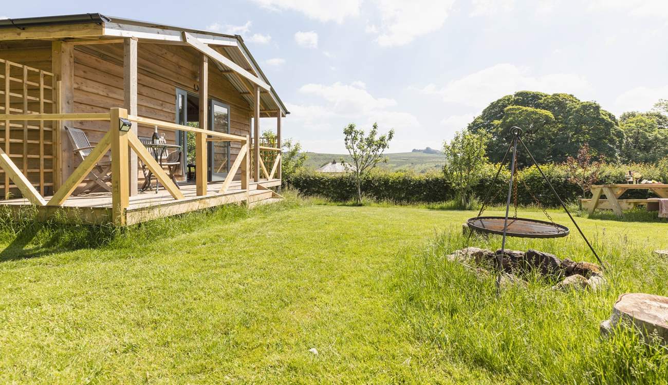 With a gorgeous view of Hay Tor. 