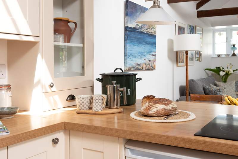 The wonderful kitchen has plenty of space to create intimate suppers.