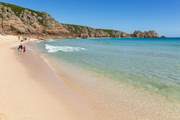 A short drive away takes you to Porthcurno, here the beach really is like a piece of paradise.