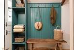 Hang your coats on the coat pegs beside the door and instantly relax.