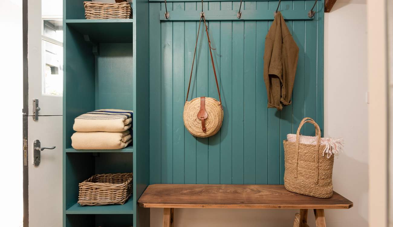 Hang your coats on the coat pegs beside the door and instantly relax.