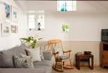 The Pigsty has a wonderful sitting-area with a stable-door that leads out onto the patio.
