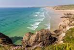Golden sand, fun waves and aqua blue waters. Perranporth beach is a show stopper! 