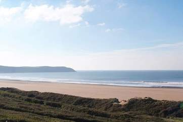 The soft sandy shores of Woolacombe
