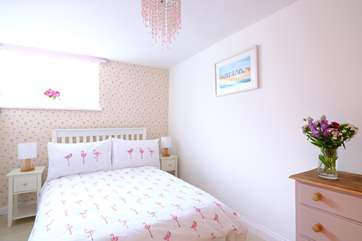 Bedroom three is very pretty and has a double bed.