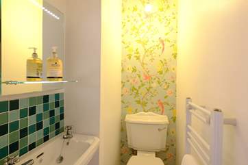 The convenient WC and wash-basin on the ground floor.