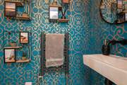 The chic cloakroom on the ground floor.