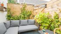 The patio area has a Mediterranean feel and is a real sun-trap in the summer months. 