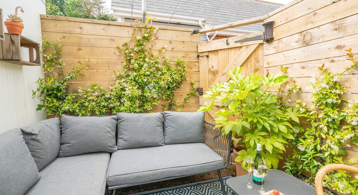 The patio area has a Mediterranean feel and is a real sun-trap in the summer months. 