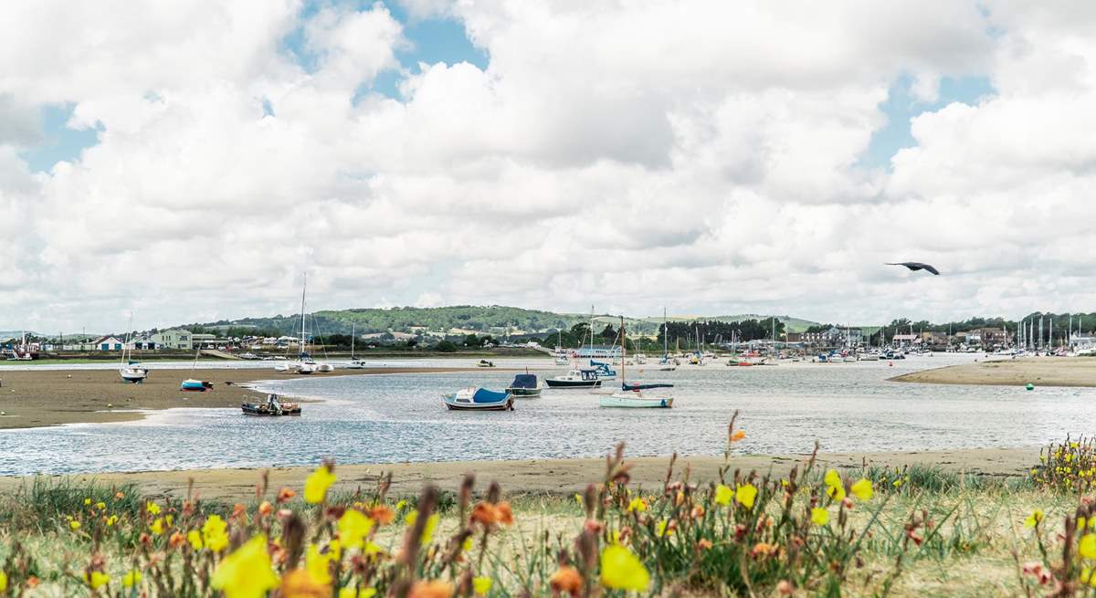 Bembridge Harbour is a hive of activity, the Harbour View cafe overlooks the water here.