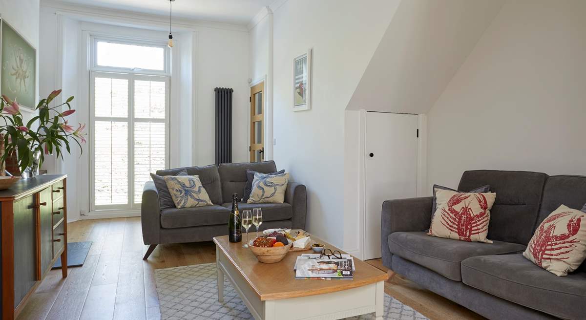 The modern living-room with comfortable seating area.