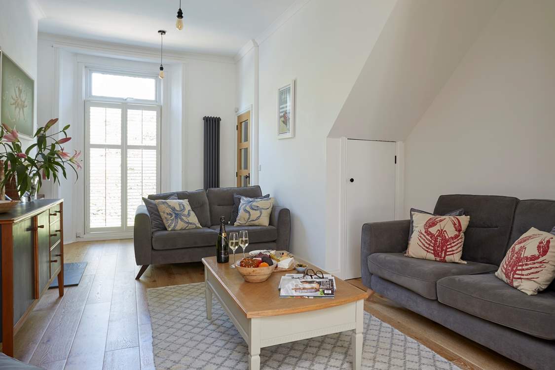 The modern living-room with comfortable seating area.