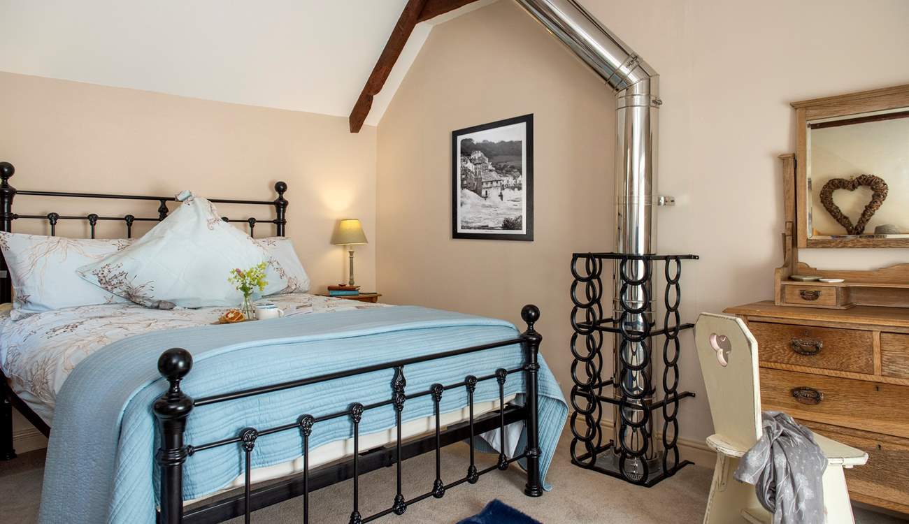 The flue from the wood-burner gives you extra warmth in the winter.