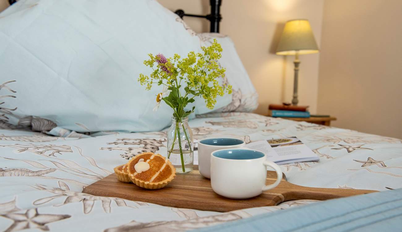 Enjoy a lie in with some holiday treats.