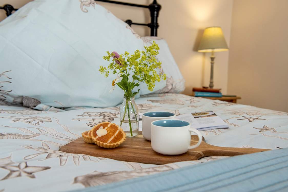 Enjoy a lie in with some holiday treats.