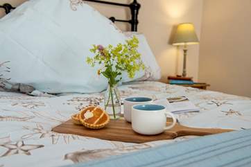 Enjoy a lie in with some holiday treats.