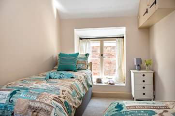 The second bedroom can be set up as twin beds or a king-size bed.