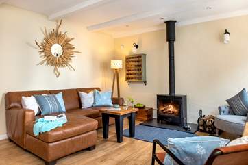 The toasty wood-burner is a welcome sight on those out-of-season breaks.