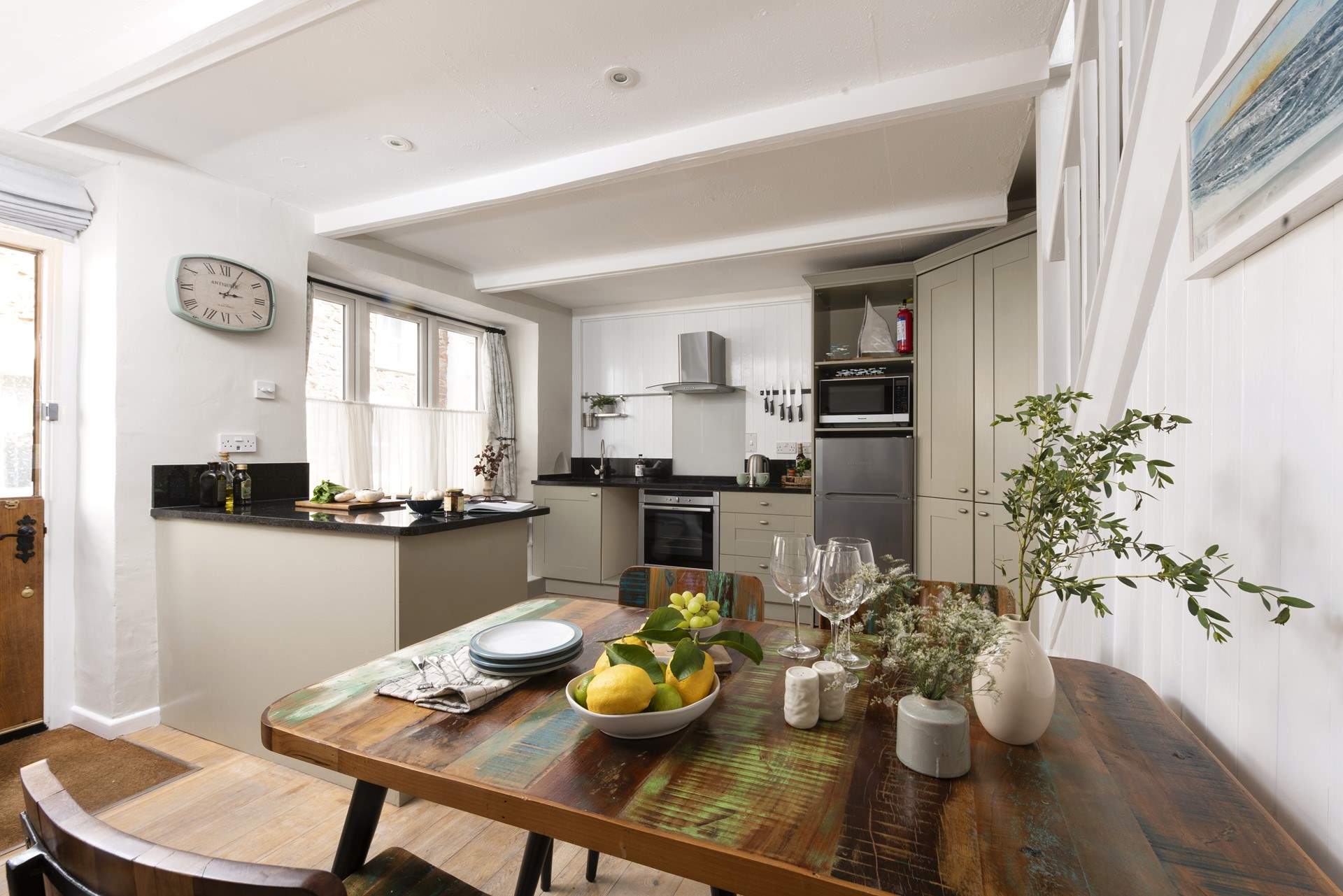 Should you want to dine in, meals can be served at the dining table