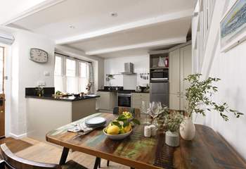 Should you want to dine in, meals can be served at the dining table