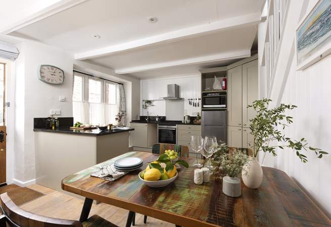 Should you want to dine in, meals can be served at the dining table