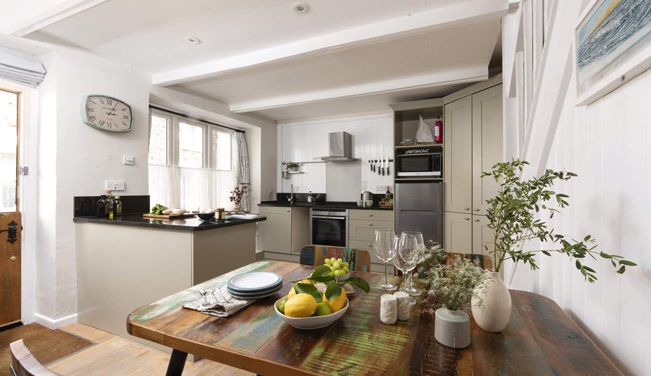 Should you want to dine in, meals can be served at the dining table