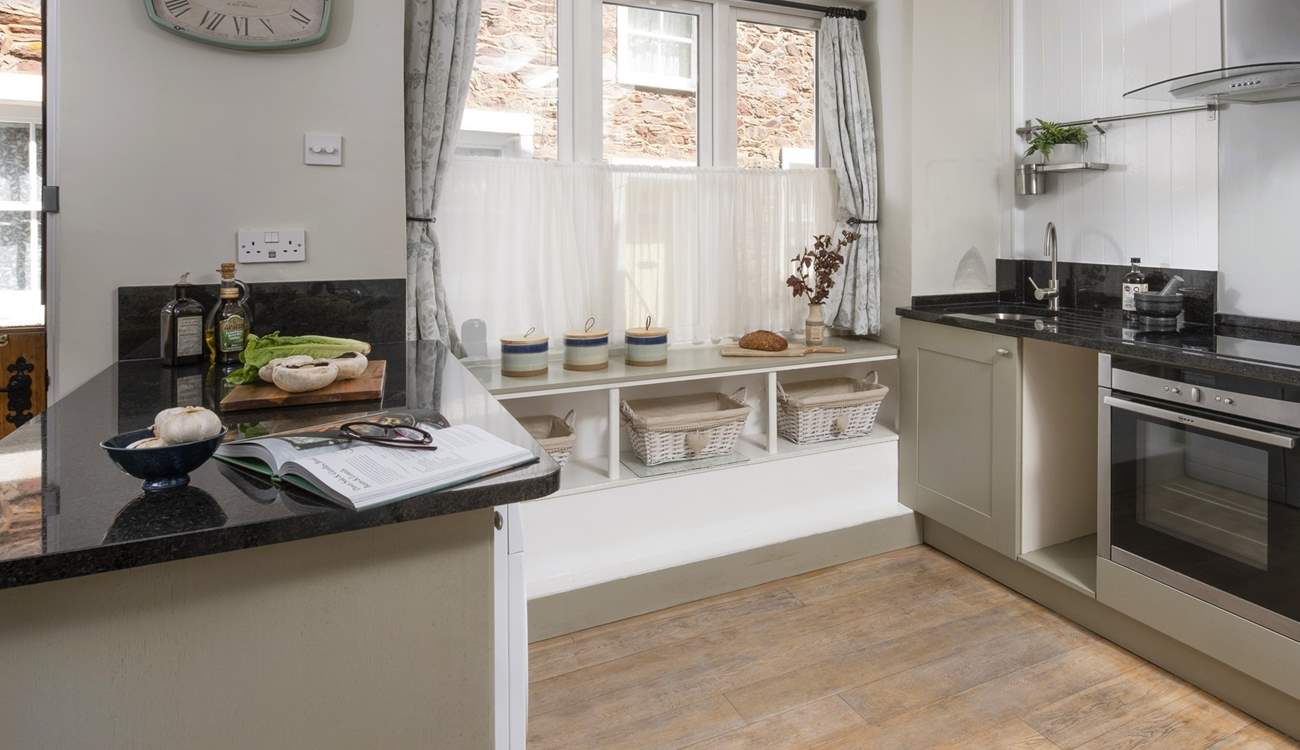 The cottage kitchen has all you need for cooking up your holiday feasts.