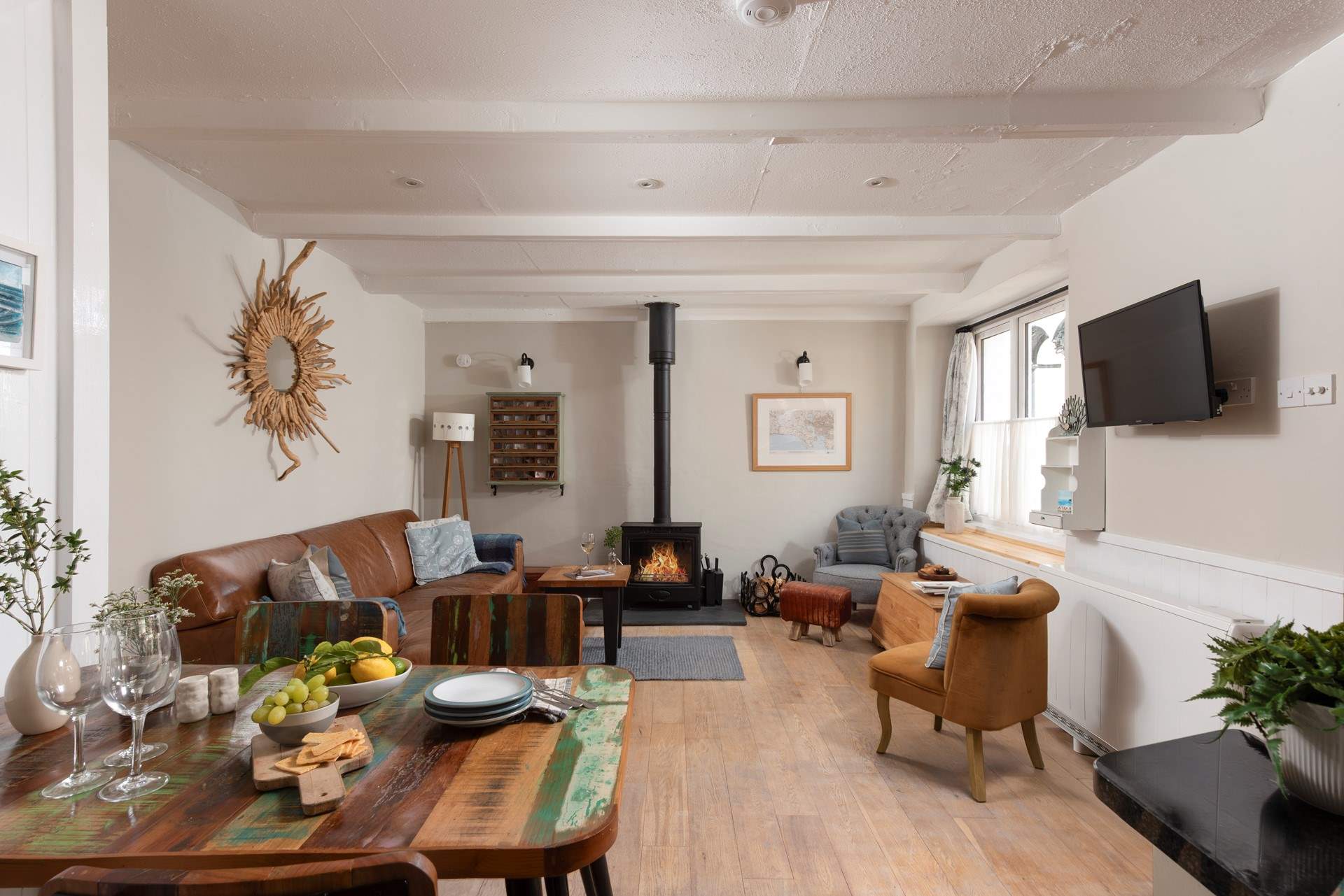 Open-plan living is the order of the day at Little Stables.