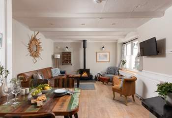 Open-plan living is the order of the day at Little Stables.