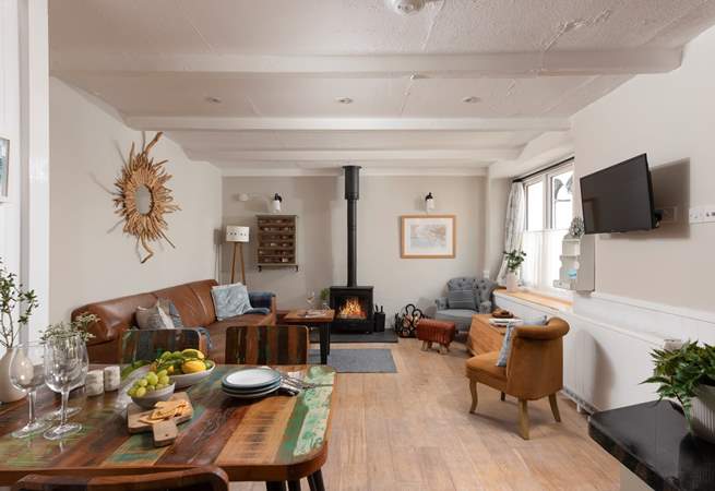 Open-plan living is the order of the day at Little Stables.