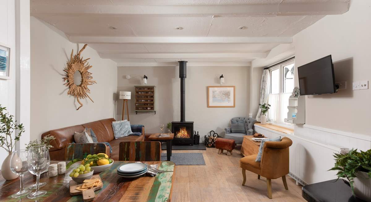 Open-plan living is the order of the day at Little Stables.