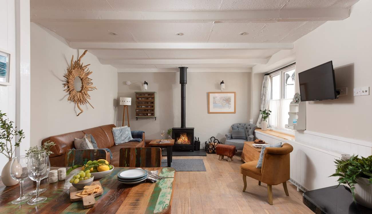 Open-plan living is the order of the day at Little Stables.