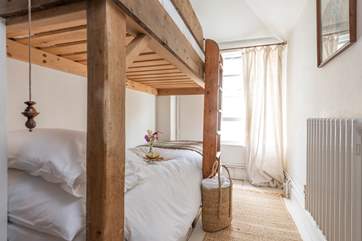 The cute second bedroom (the top bunk is not in use due to the ladder being for decoration only).