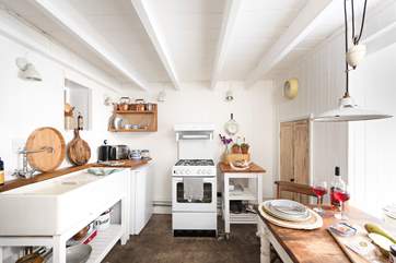 The unique kitchen has everything you need, including a traditional pantry.
