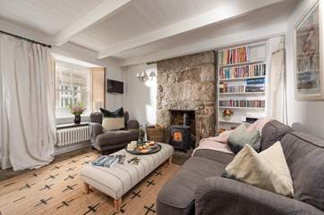 Relax in the sitting-room after a day of Cornish adventures.