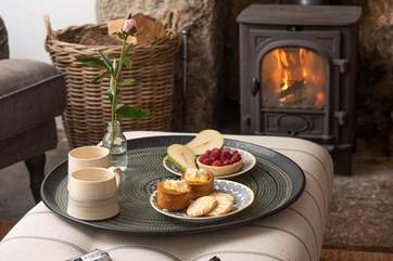 Light up the wood-burner and enjoy some delicious treats.