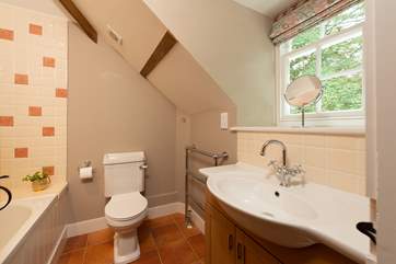 The family bathroom is on the first floor.