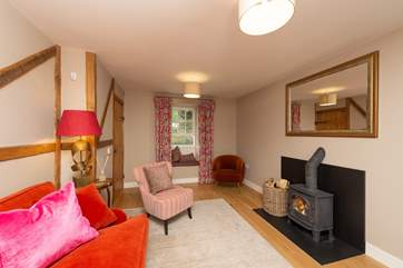 Gorgeous colours in the sitting-room.