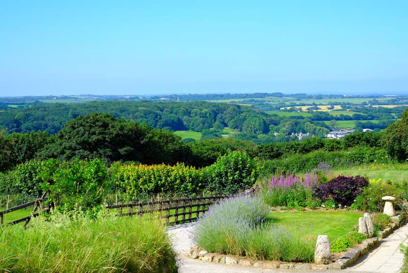 What a gorgeous view from the barn looking over the Cornish countryside.