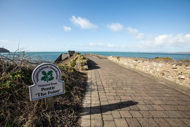 Stroll up The Point in Little Haven to take in the captivating far reaching coastal views. It's also a point of access for the Coastal Path,.
