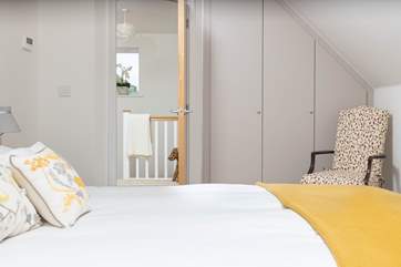 Bedroom two is on the first floor and has a king-sized bed.