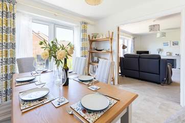 The dining area for bringing the party together over some good food and a bottle of something delicious.