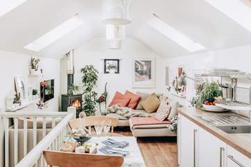 Bower Barn is reverse level with the kitchen and living area on the first floor.