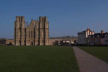 Historic Wells Cathedral. Wells is full of independent shops and eateries just waiting to be explored.