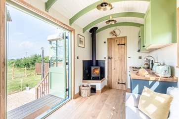 On cooler days light up the wood-burner, sit back and unwind.