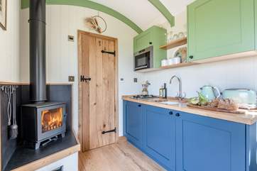 The kitchen has everything you need to prepare delicious meals.