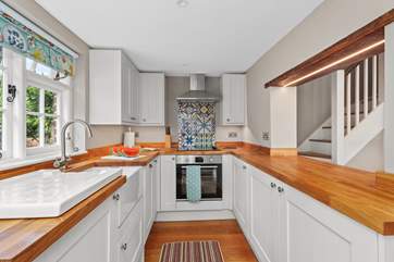 The kitchen has everything you need to rustle up a feast.