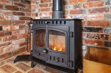 A gorgeous wood-burner for those chilly evenings.