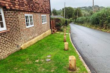 The lane beside the cottage.