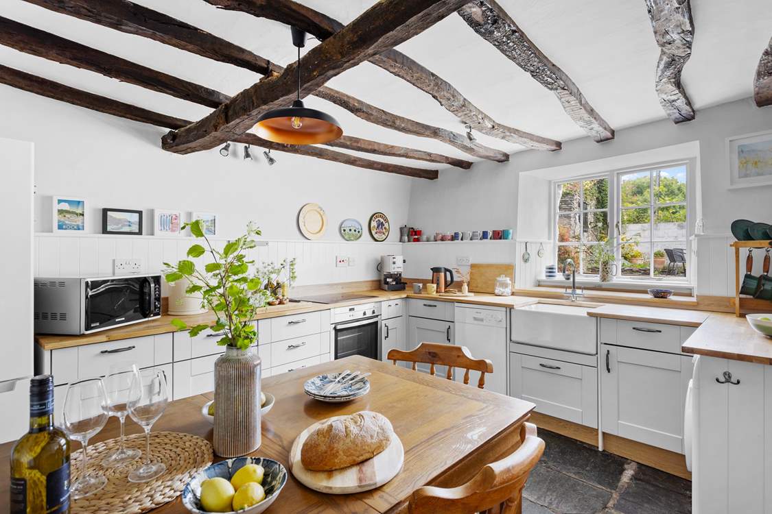 The kitchen/dining-room is the heart of the home.